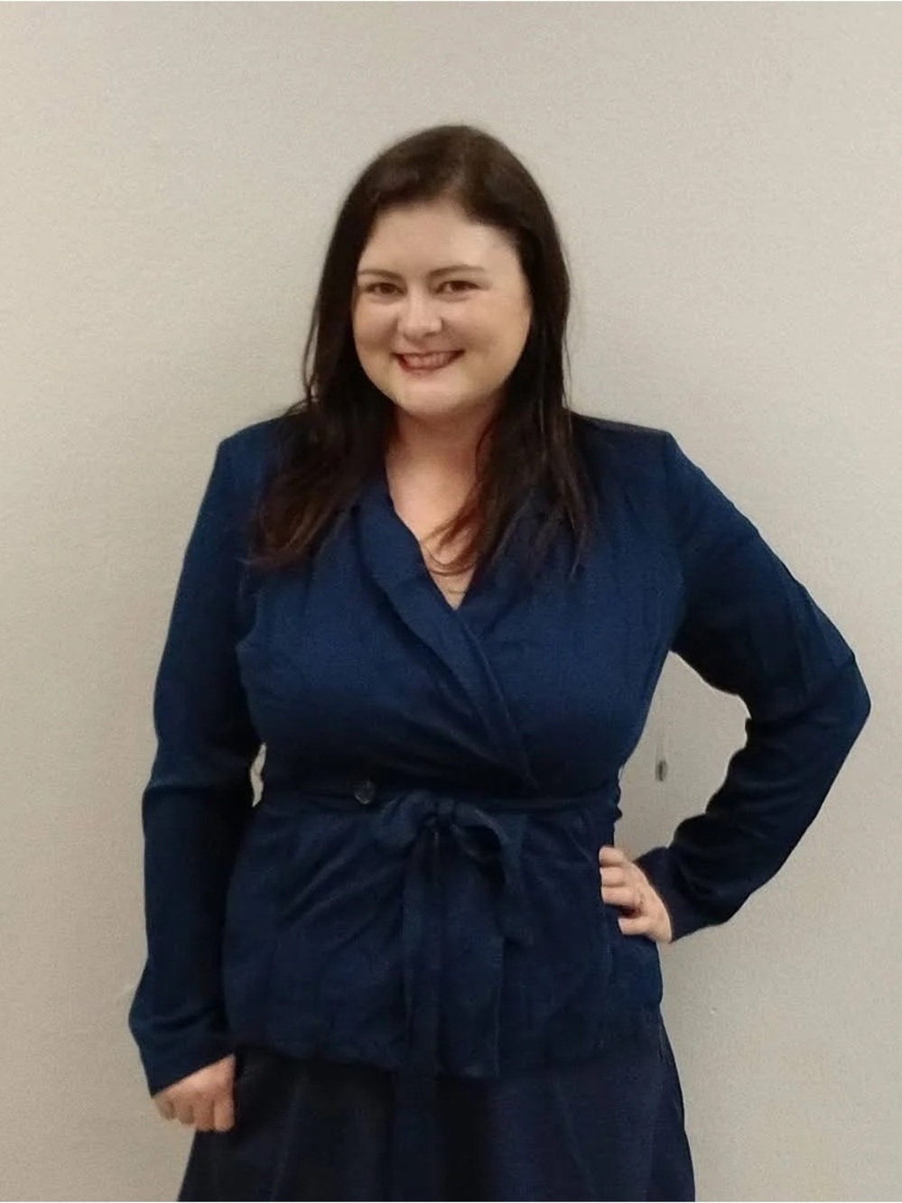 ModCloth Navy Blue Wrap Blazer - NWOT - Size XL